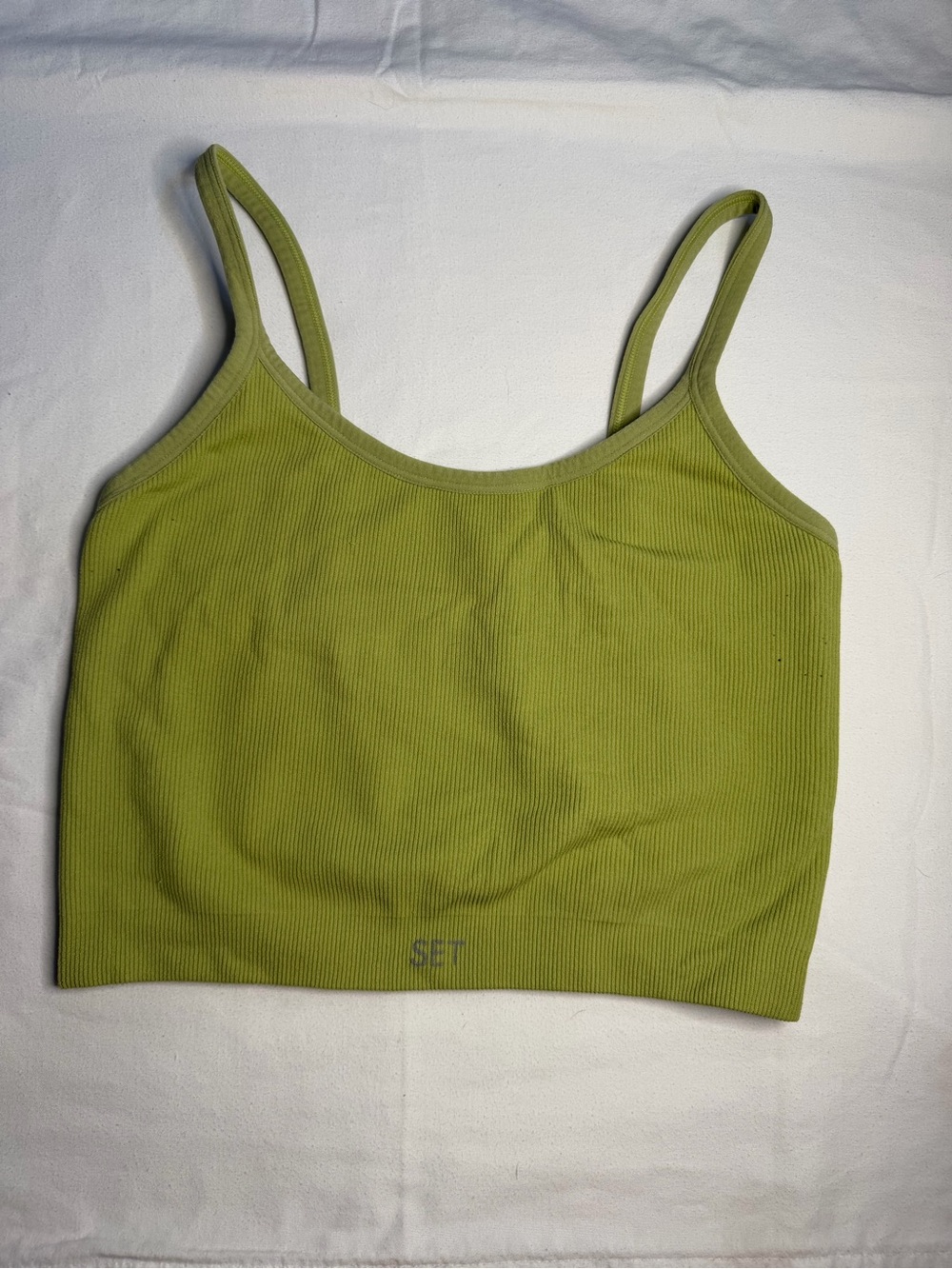 Set Active Ribbed Scoop Top